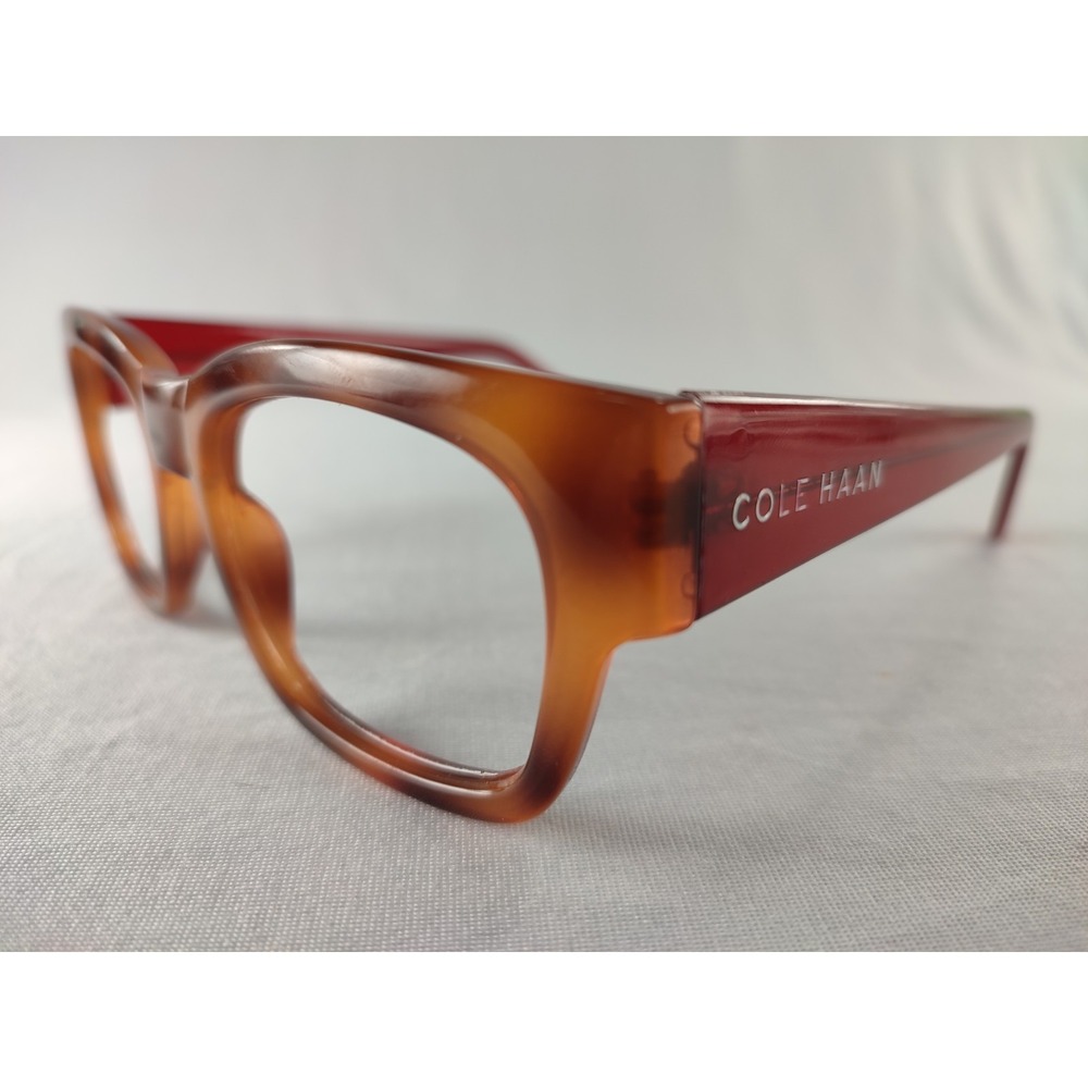 Cole Haan C6121 25 Tortoise & Red Square Eyeglass Frames 51-18-144